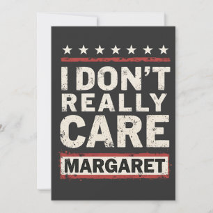 Convite Eu não me importo com Margaret J.D. Vance VP Humor