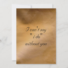 Convite Eu não posso dizer que eu faço sem você