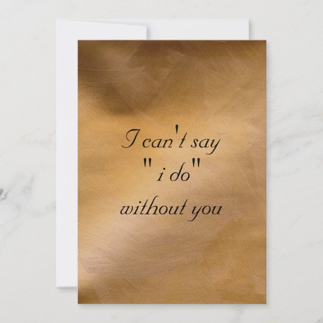 Convite Eu não posso dizer que eu faço sem você (Frente)