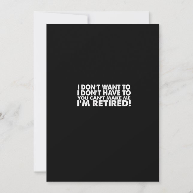 Convite eu não quero que você não pode me fazer (Frente)