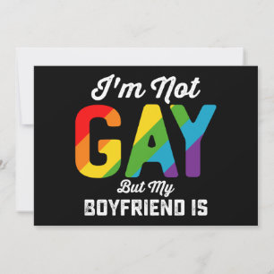 Convite Eu não sou Gay, mas minha Namorado é um orgulho LG