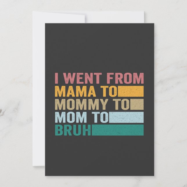 Convite Eu passei de Mamãe para Mamãe para Irmãzinha Mãe E (Frente)