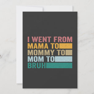 Convite Eu passei de Mamãe para Mamãe para Irmãzinha Mãe E