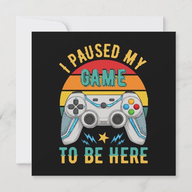 Convite eu pausei meu jogo (Verso)