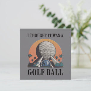 Convite Eu pensei que era uma bola de golfe amante do golf