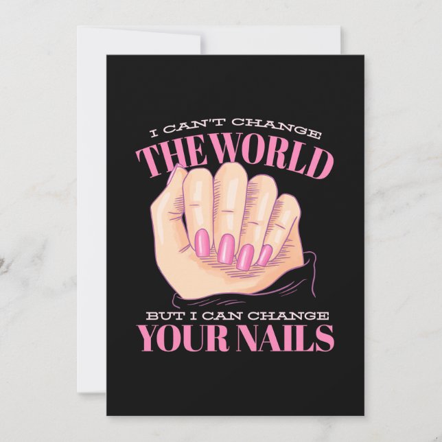 Convite Eu Posso Suas Unhas E O Mundo (Frente)