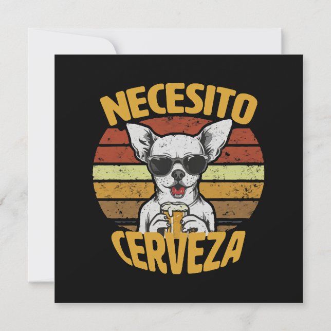 CONVITE EU PRECISO DE UMA CERVEJA DE CHIHUAHUA FOFA (Verso)