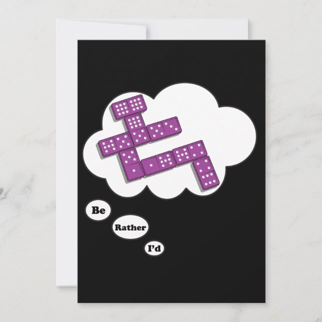 Convite Eu preferencialmente estaria jogando os dominós 5 (Frente)