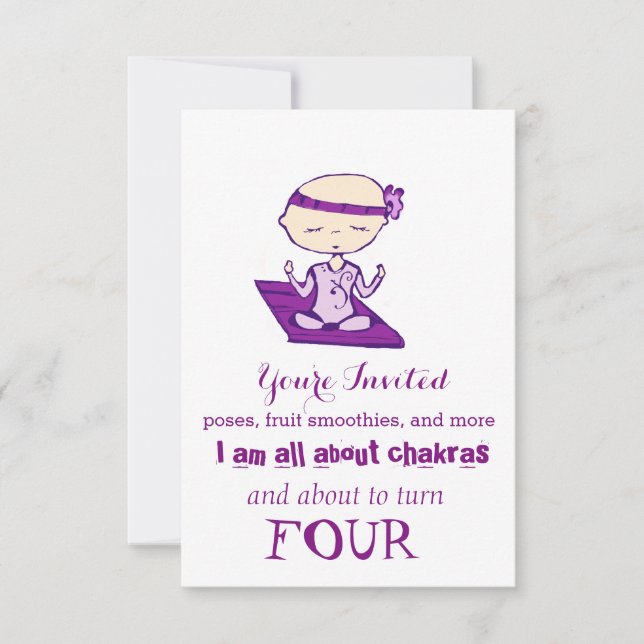 Convite Eu pulo soneca para o aniversário de yoga baby (Frente)