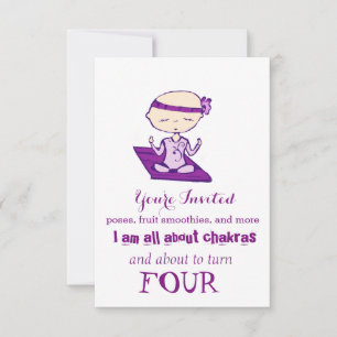 Convite Eu pulo sonecas para o aniversário de yoga baby