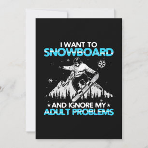 Convite Eu Quero Praticar Snowboard