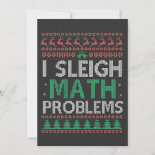 Convite Eu resolvo problemas de matemática Camisa de Natal
