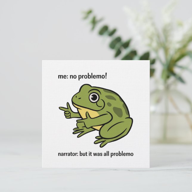 Convite Eu Sem Problemas Narrador Mas Foi Tudo Problemo (Em pé/Frente)