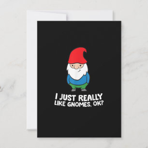 Convite Eu Só Gosto Muito de Gnomos, Ok Gnome de Jardim