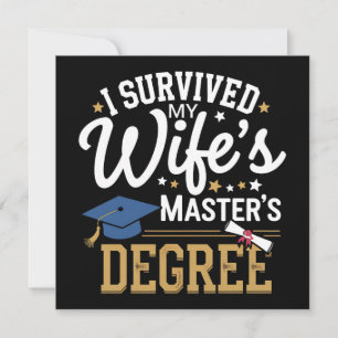 Convite Eu Sobrevivi ao Mestrado da Minha Esposa - Graduaç
