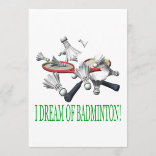 Convite Eu sonho do Badminton