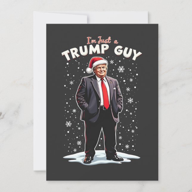 Convite Eu sou apenas um cara Trump Cara tranquilo Natal P (Frente)