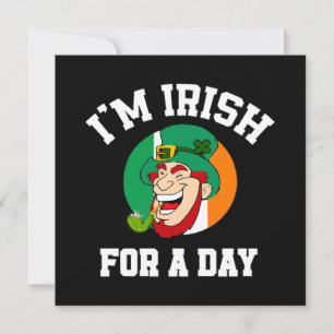 Convite Eu sou irlandês por um dia.