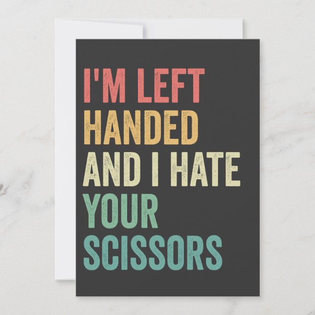 Convite Eu sou mandada e eu te odeio tesoura engraçado (Frente)