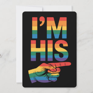 Convite Eu sou o Casal dele a corresponder ao orgulho LGBT