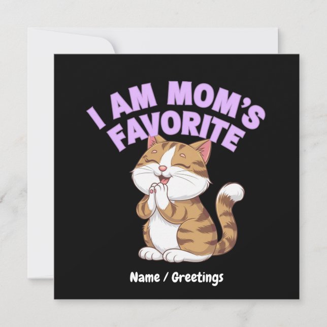 Convite Eu Sou o Favorito da Mamãe: Ideia de Presente Dive (Frente)