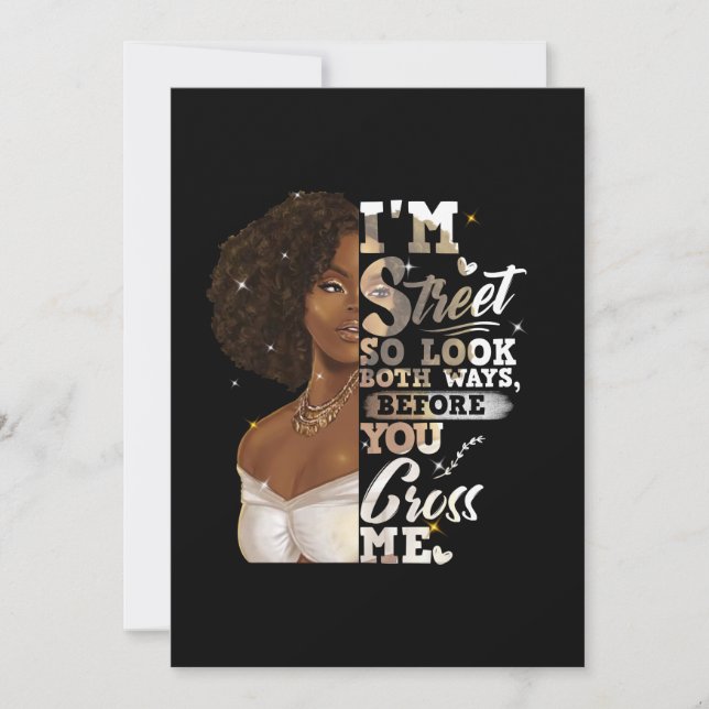 Convite Eu sou Street, então olhe as duas maneiras, antes  (Frente)