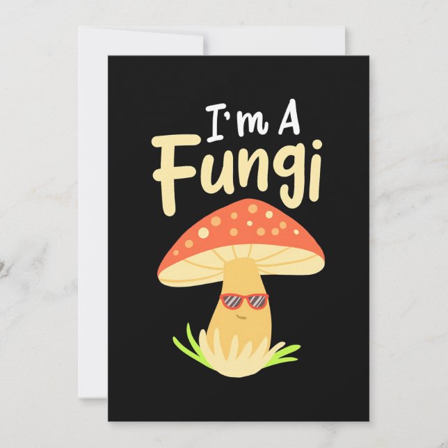 Convite Eu Sou Um Cogumelo Fungi (Frente)
