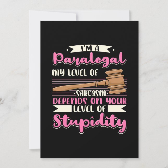 Convite Eu Sou Um Paralegal (Frente)