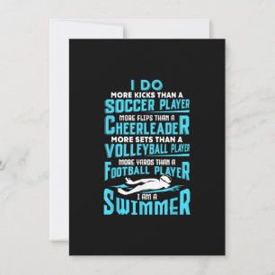 Convite Eu Sou Um Presente De Piscina De Nadar Engraçado D