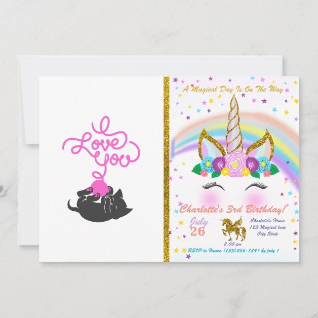 Convite Eu te amo - bola de lã - Escolha a cor de trás (Frente)