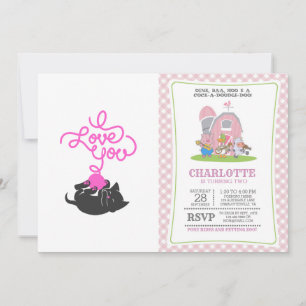 Convite Eu te amo - bola de lã - Escolha a cor de trás