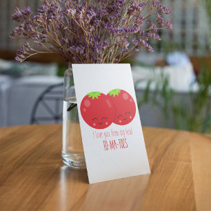 Convite Eu te amo de meus tomates principais