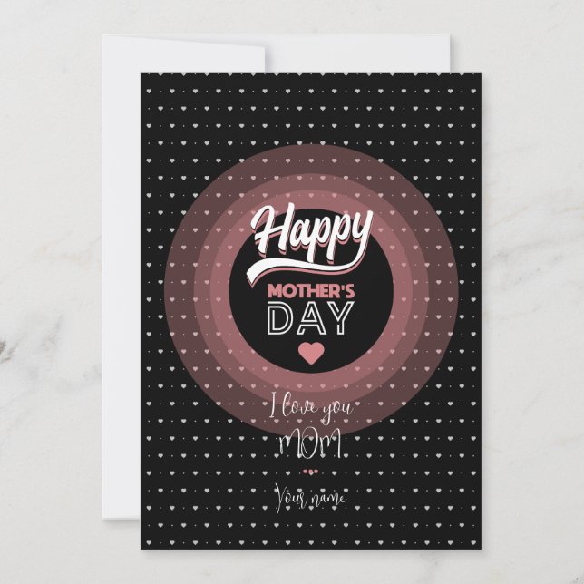 Convite Eu te amo mãe (Frente)