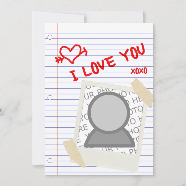 Convite eu te amo papel (Frente)