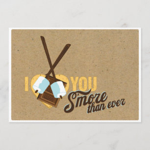 Convite Eu Te Amo S'more do que Nunca - Chuveiro de Noivad