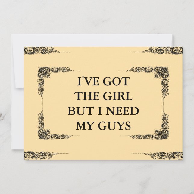 Convite Eu tenho a garota, mas preciso da minha Padrinho d (Frente)