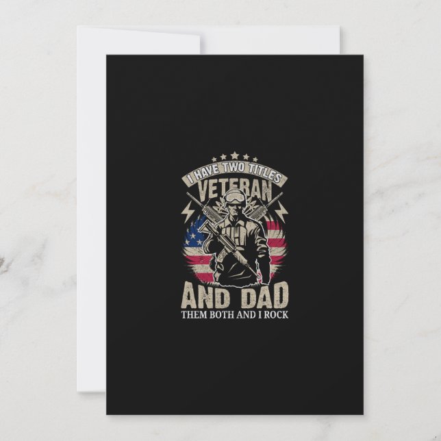 Convite eu tenho dois títulos veterano e pai e eu os rolo (Frente)