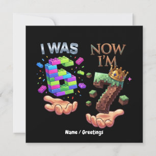 Convite Eu Tinha 6 Anos Agora Tenho 7 Aniversário de Gamer
