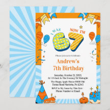 Eu tinha 6 anos agora tenho 7 Festa de Aniversário