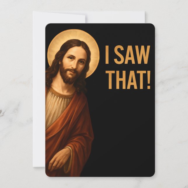 Convite Eu Vi Que Jesus Piada Cristã Engraçada (Frente)