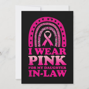 Convite Eu Visto Rosa Para A Minha Filha De Cancer De Mama