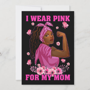 Convite Eu Visto Rosa Para A Minha Mãe Cancer Sensibilizaç