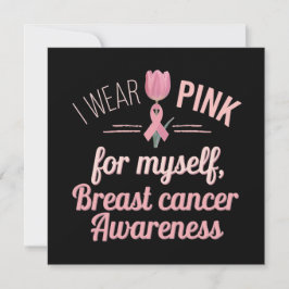 Convite Eu Visto rosa para mim mesmo - Consciência do Canc