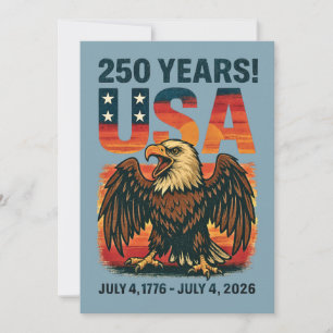 Convite EUA 250 Anos – Águia Careca Patriótica 4 de Julho 
