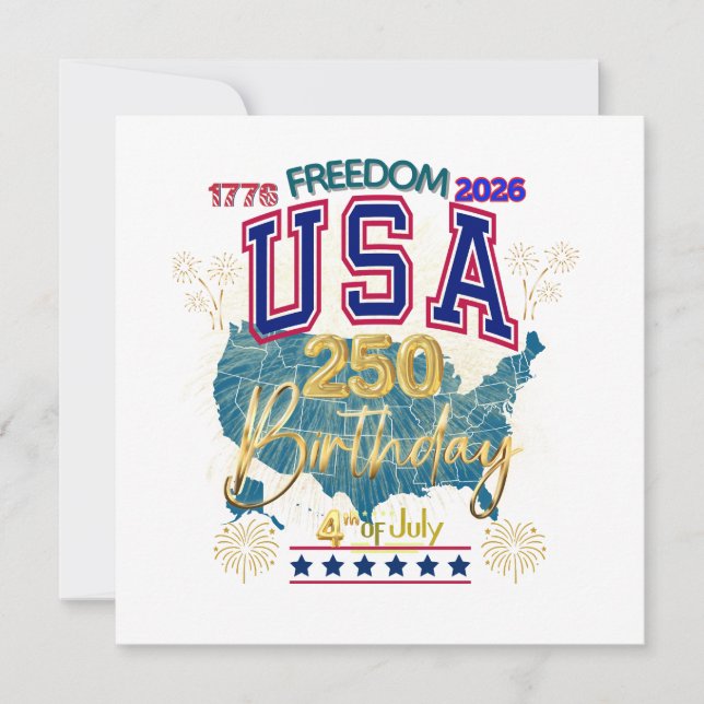 CONVITE EUA 250 ANOS DE LIBERDADE (Frente)
