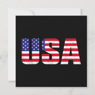 Convite EUA Bandeira Patriótica Americana Para Homens Meni