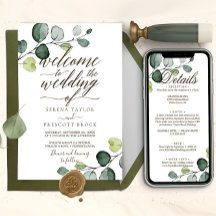 Eucalipto Caligrafia Casamento Baixável