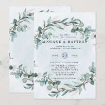 Eucalipto em tons de azul poeirento para Casamento