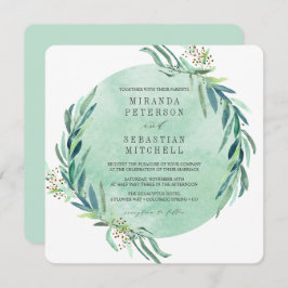 Convite Eucalipto Fresco Deixa Casamento Botânico