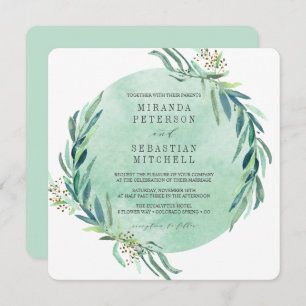 Convite Eucalipto Fresco Deixa Casamento Botânico